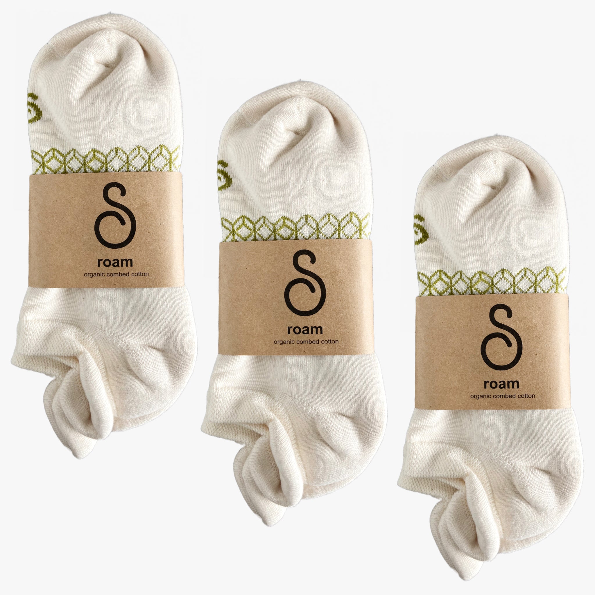 roam - organic combed cotton trainer socks - hipSwan